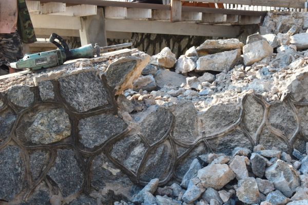 Retaining Wall Demolition in Nashua
